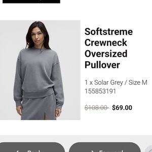 Softstreme Crewneck Oversized Pullover - Gray